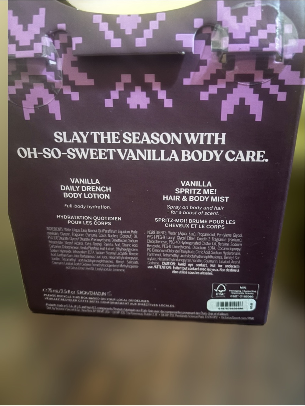 VS PINK VANILLA 2 PIECE BODY MIST AND LOTION GIFT SET - Picture 6 of 8